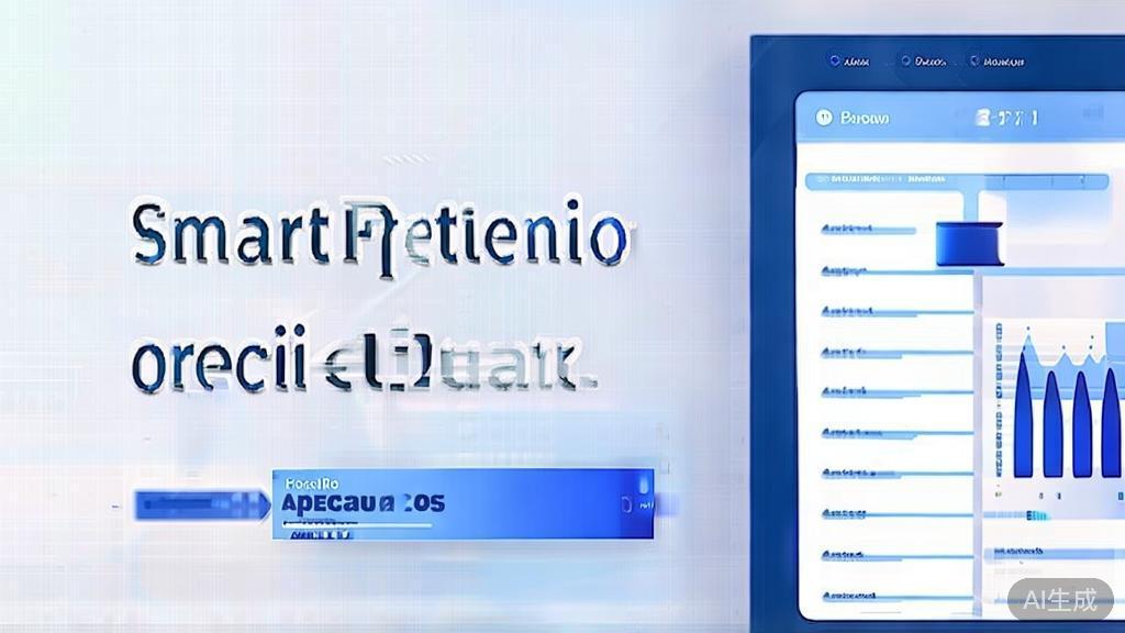 Flat vector illustration of OpenClaw smart prediction feature, dashboard style, soft blue gradient