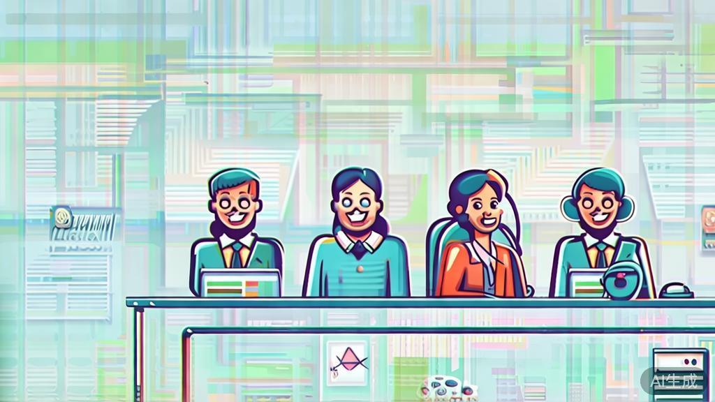 "High-quality business illustration regarding customer support, minimal flat design"
