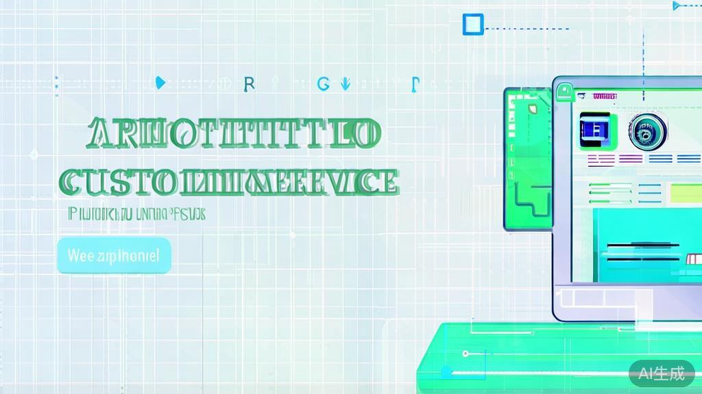 High-quality business illustration regarding automated customer service, minimal flat design