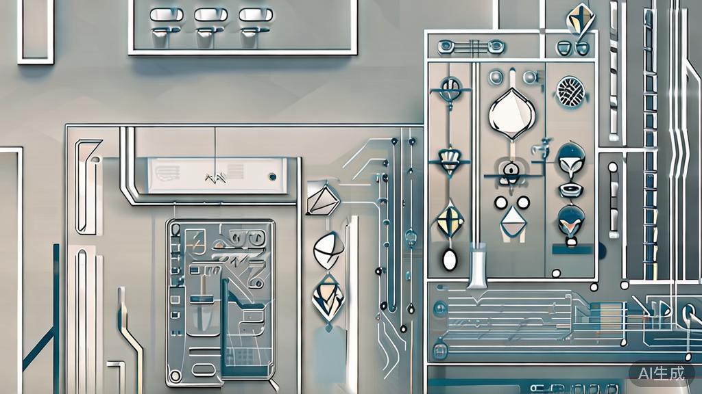 High-quality business illustration regarding traditional AI technologies, minimal flat design