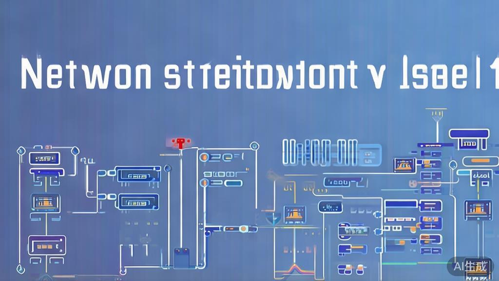 "Flat vector illustration of network configuration issues in software deployment, dashboard style, soft blue gradient"