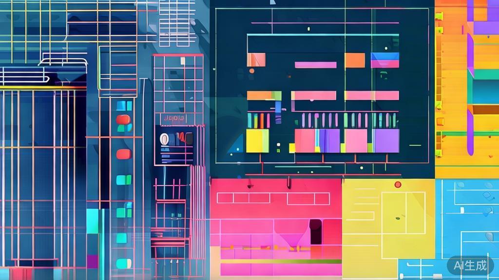 High-quality illustration of future trends in AI painting, minimal flat design