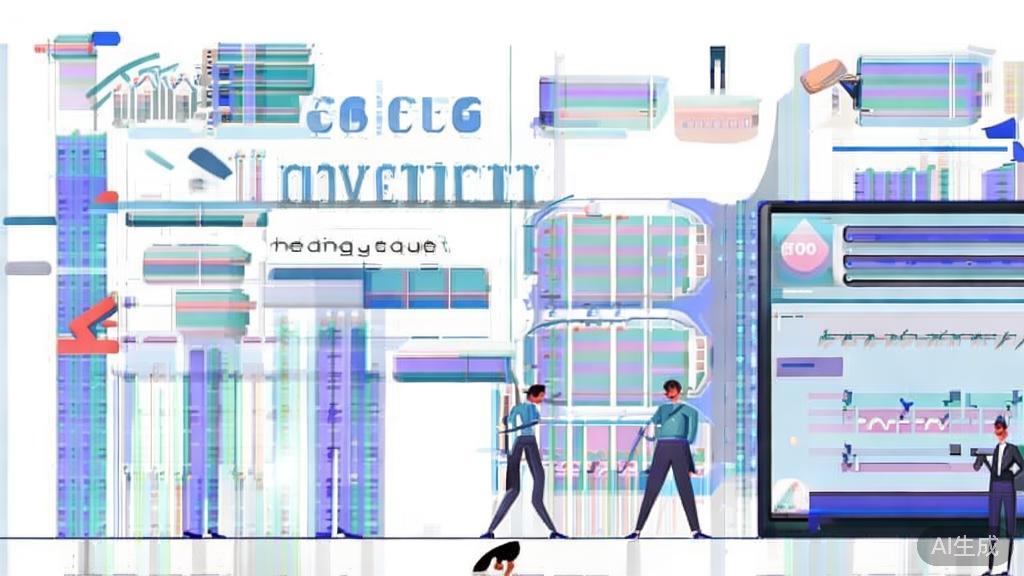 High-quality business illustration regarding successful case study of AI in advertising, minimal flat design