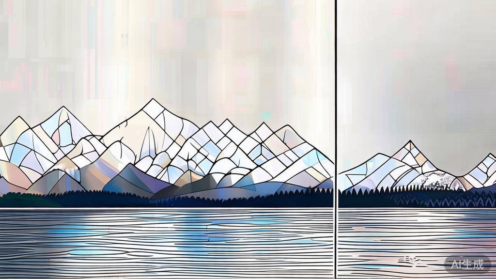 High-quality illustration comparing AI drawing and traditional drawing tools, minimal flat design