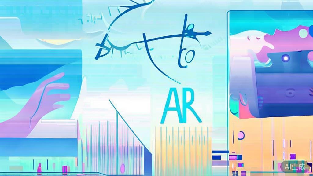 Flat vector illustration of the future of AI art, collaborative creation, soft blue gradient