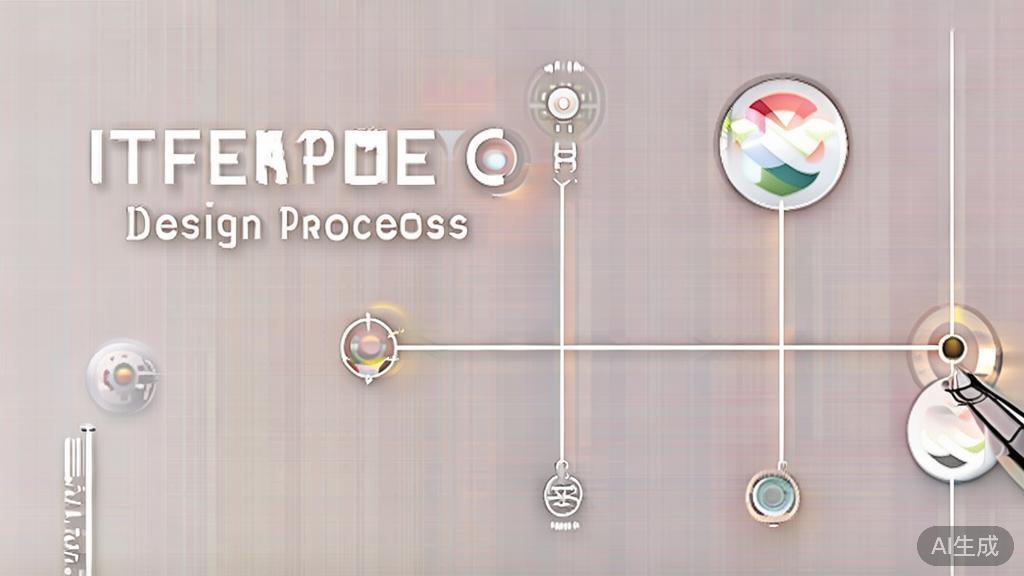 High-quality business illustration regarding iterative design process, minimal flat design