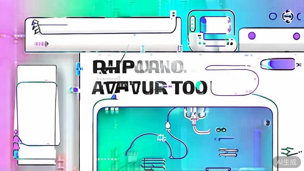 High-quality business illustration regarding AI drawing tools, minimal flat design