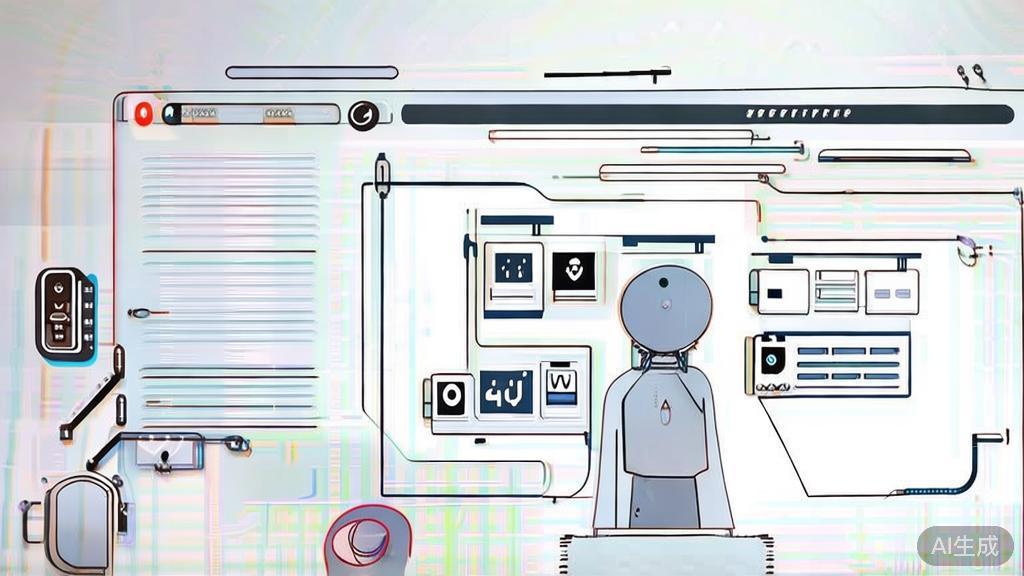 High-quality business illustration regarding the importance of detailed descriptions in AI-generated images, minimal flat design