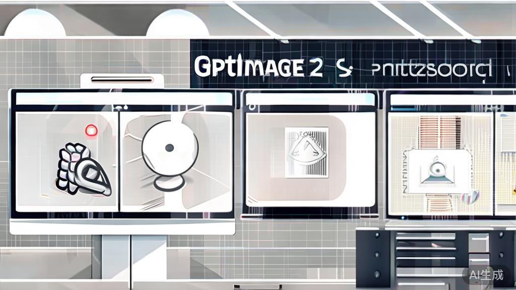 High-quality business illustration showcasing diverse application scenarios of Gptimage2, minimal flat design