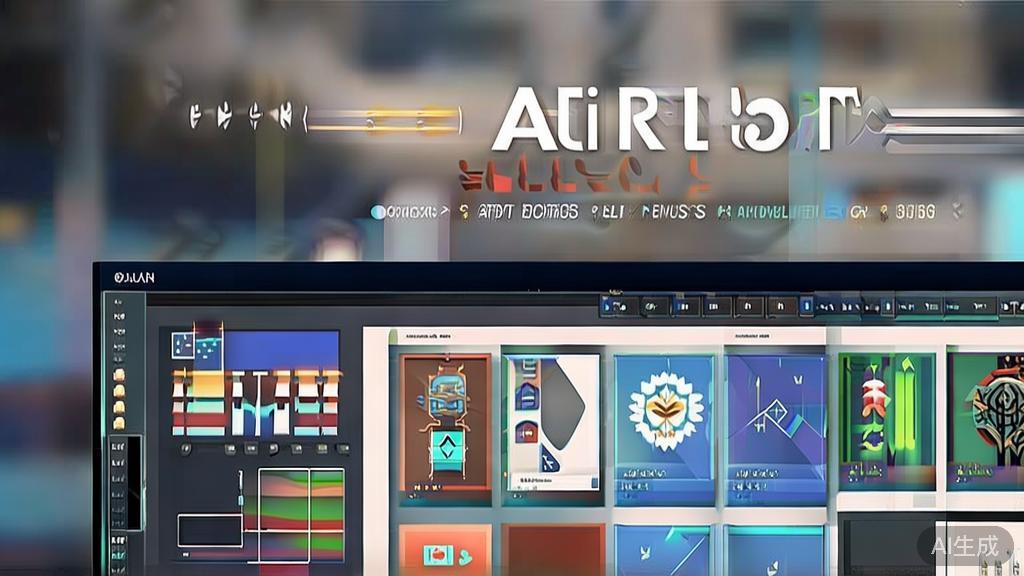 High-quality business illustration regarding design templates for AI art tool, corporate style