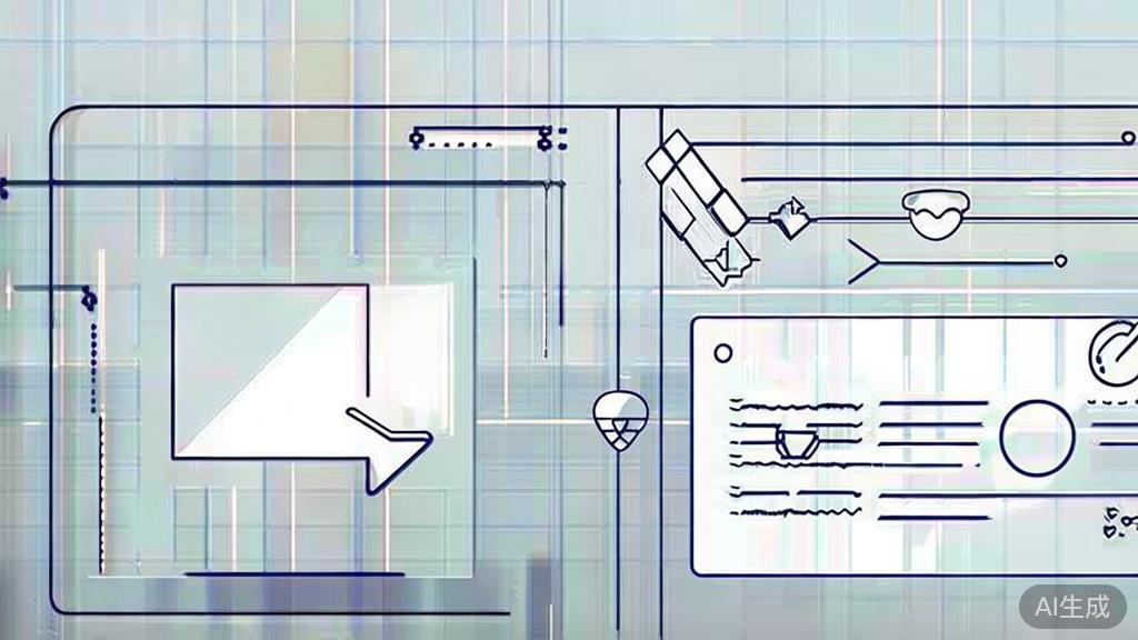 High-quality business illustration regarding feedback and improvement in image generation, minimal flat design