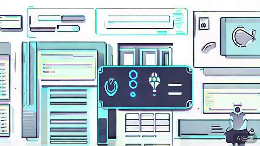 High-quality business illustration regarding AI technology in future art, minimal flat design
