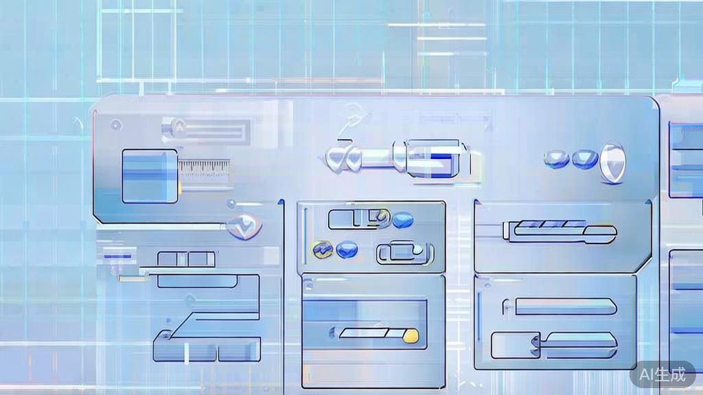 Flat vector illustration of AI drawing tools comparison, dashboard style, soft blue gradient