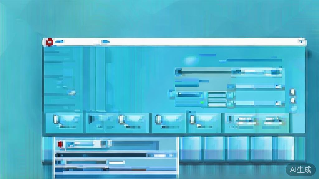 Flat vector illustration of Gptimage2 interface, dashboard style, soft blue gradient