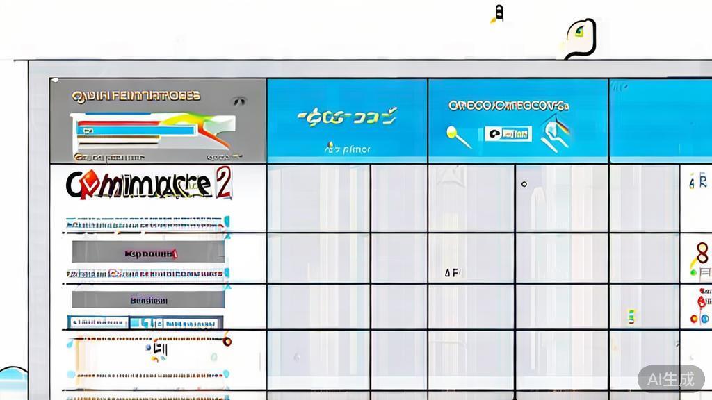 High-quality business illustration of Gptimage2 and its competitors comparison chart, minimal flat design