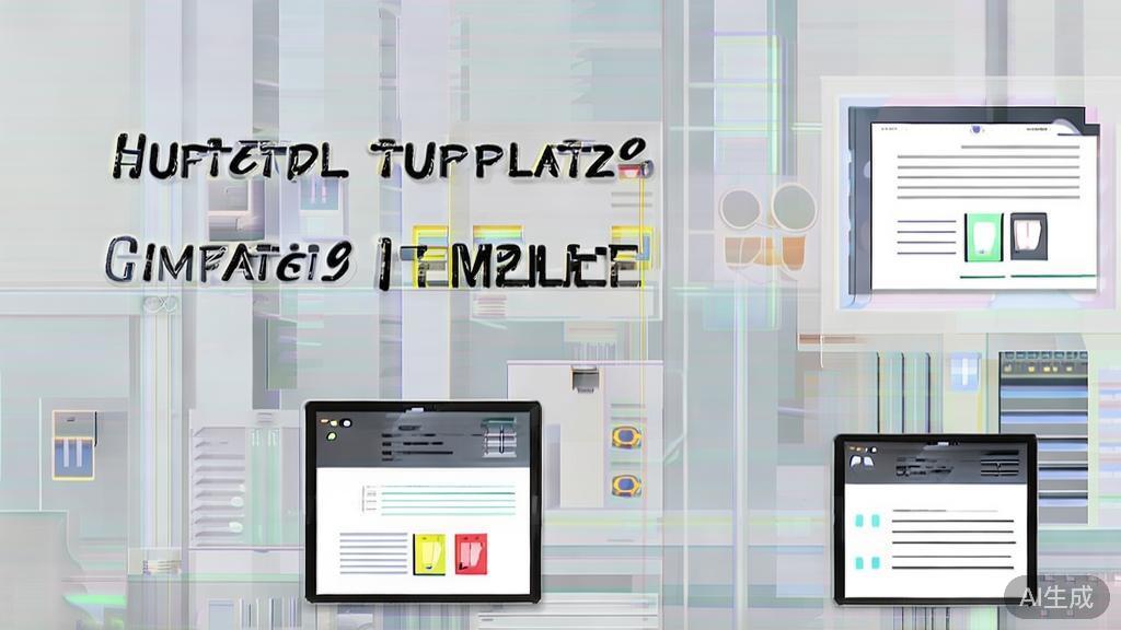 High-quality business illustration demonstrating the use of templates in Gptimage2, minimal flat design