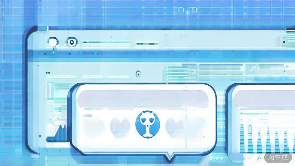 Flat vector illustration of user feedback in technology, dashboard style, soft blue gradient