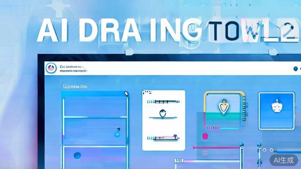 Flat vector illustration of AI drawing tools comparison, dashboard style, soft blue gradient