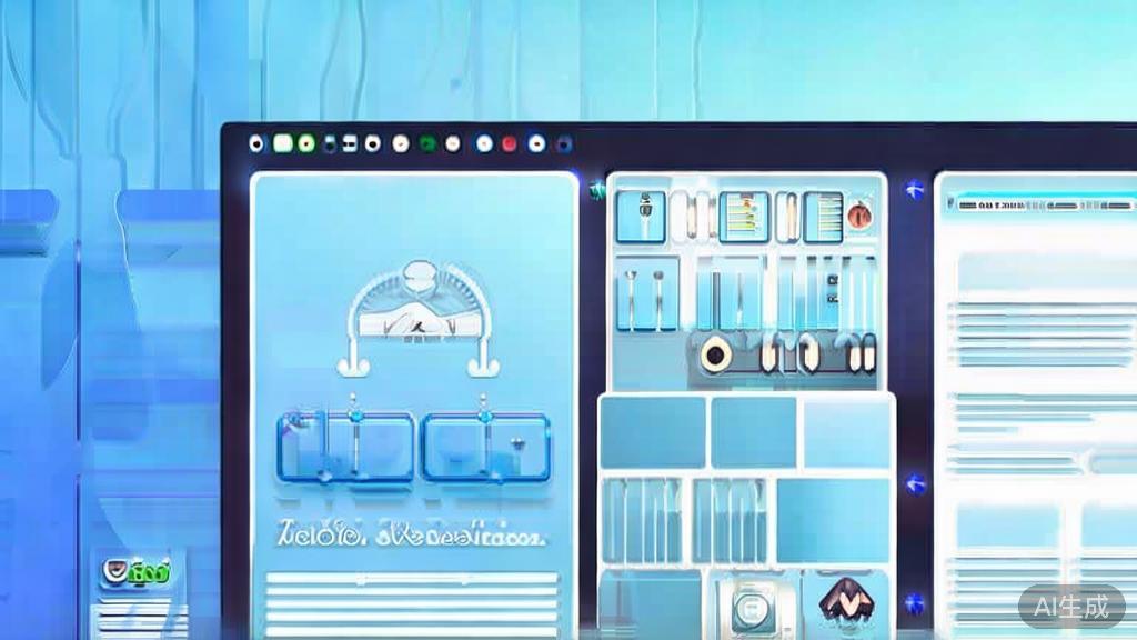 Flat vector illustration of medical education, dashboard style, soft blue gradient