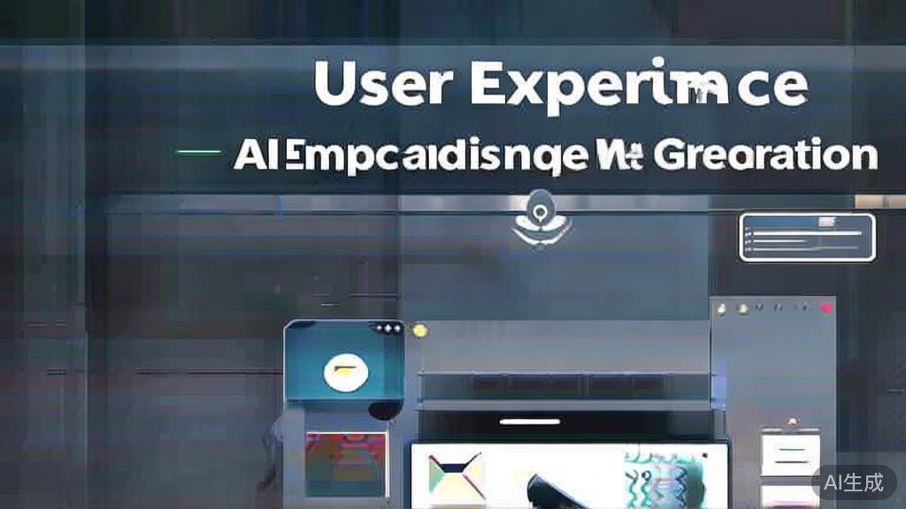 High-quality business illustration regarding user experience in AI image generation, minimal flat design