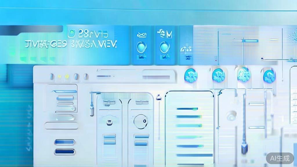Flat vector illustration of using ChatGPT Images 2.0, dashboard style, soft blue gradient