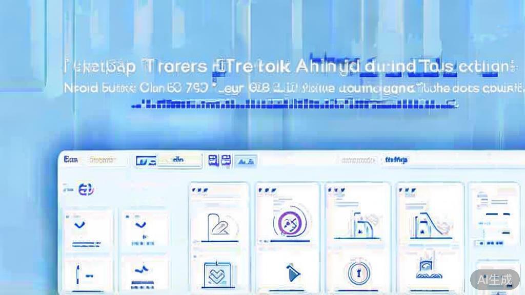 "Flat vector illustration of ChatGPT capabilities, dashboard style, soft blue gradient"