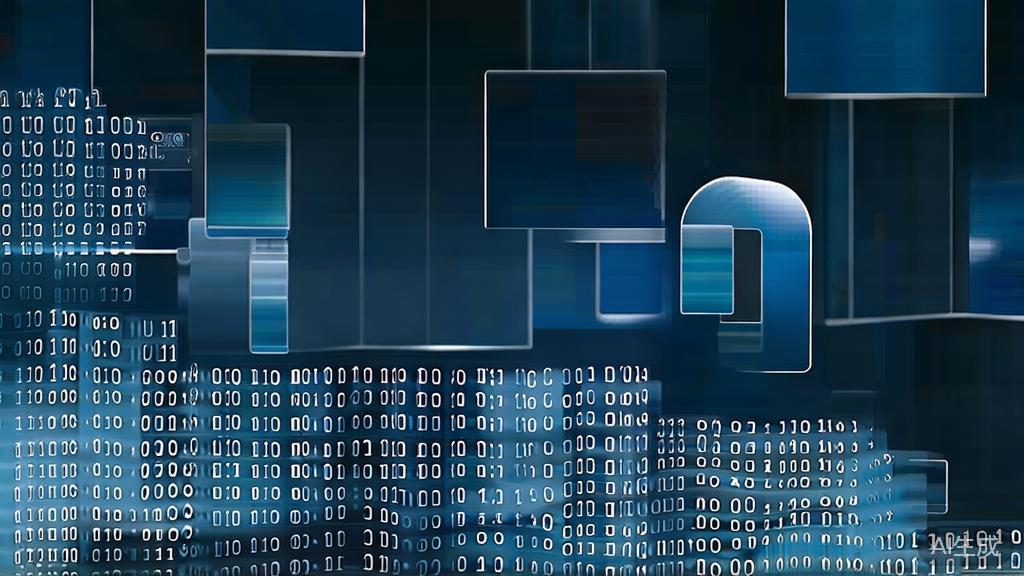 High-quality business illustration of data privacy concepts, showing a lock and digital data, minimalist design