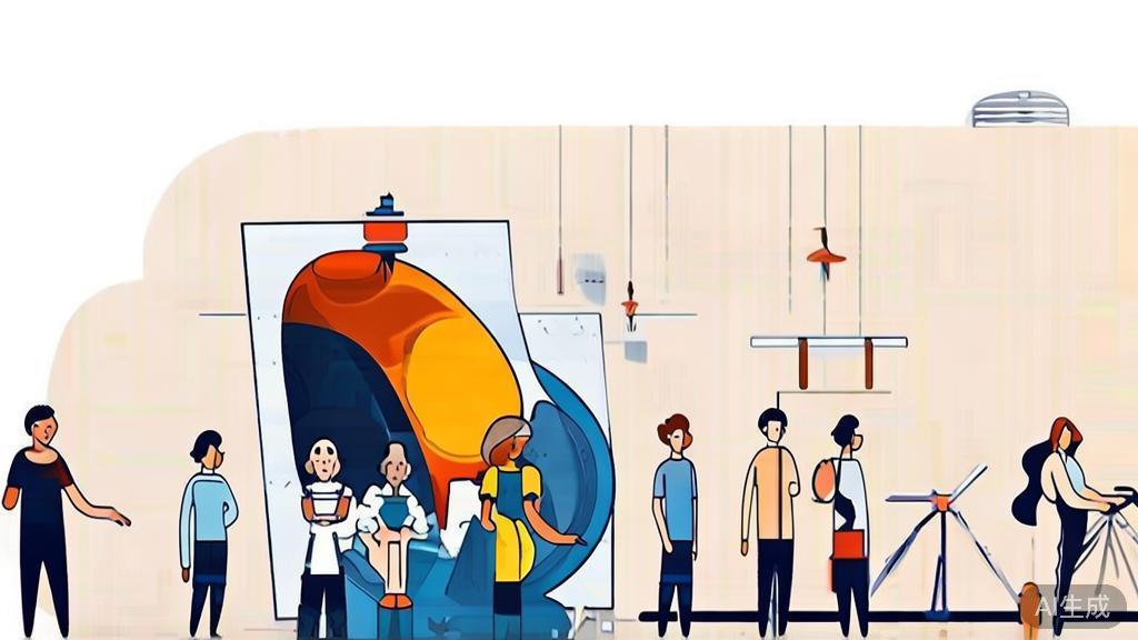 High-quality business illustration regarding art community, minimal flat design