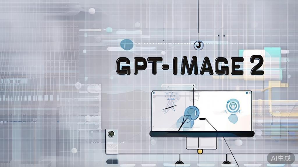 High-quality business illustration regarding the future potential of GPT-Image2, minimal flat design