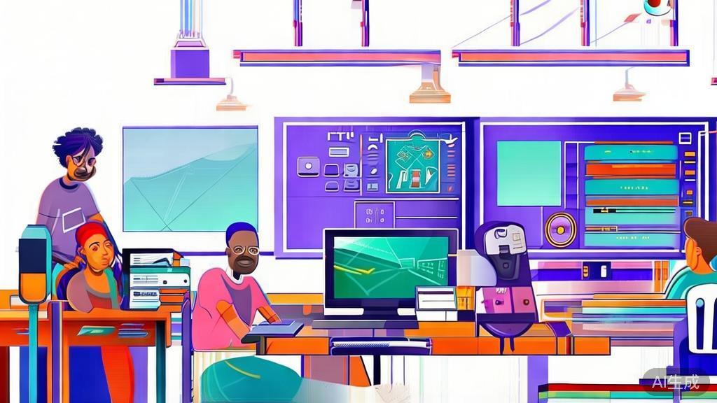 Flat vector illustration of creative professionals using GPT-Image2 for their projects, high quality