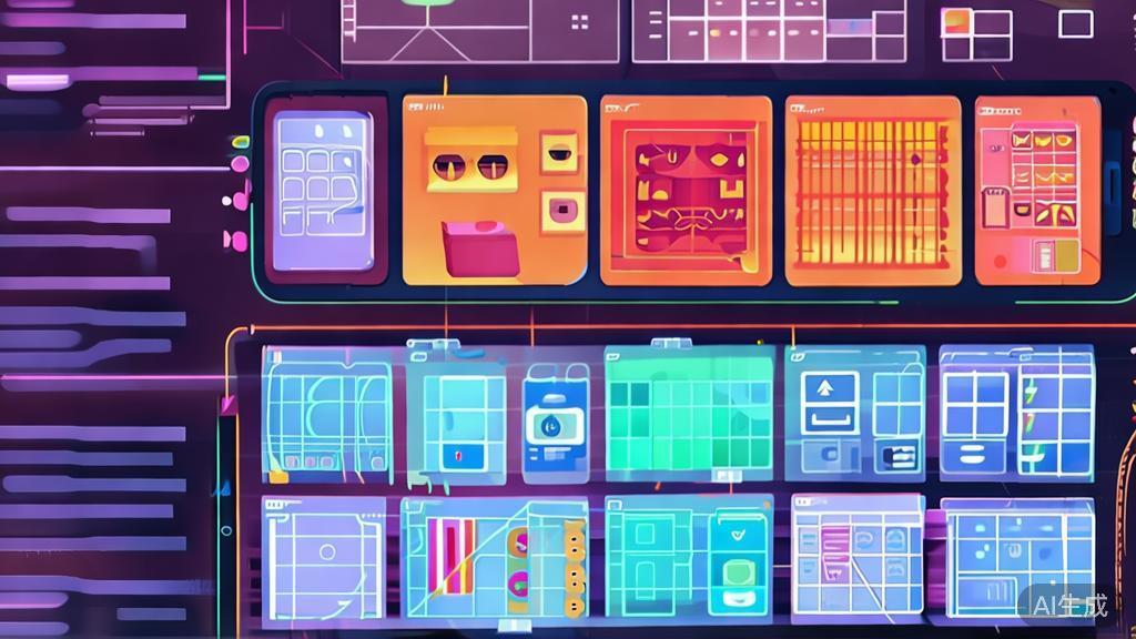 High-quality illustration depicting creative process using AI tools, minimal flat design
