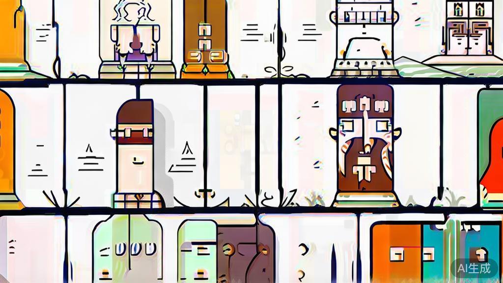 Character design illustration for story development, featuring diverse characters and backgrounds, minimalist style
