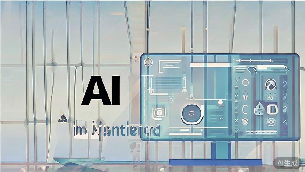 High-quality illustration of using AI in business design, minimalist style