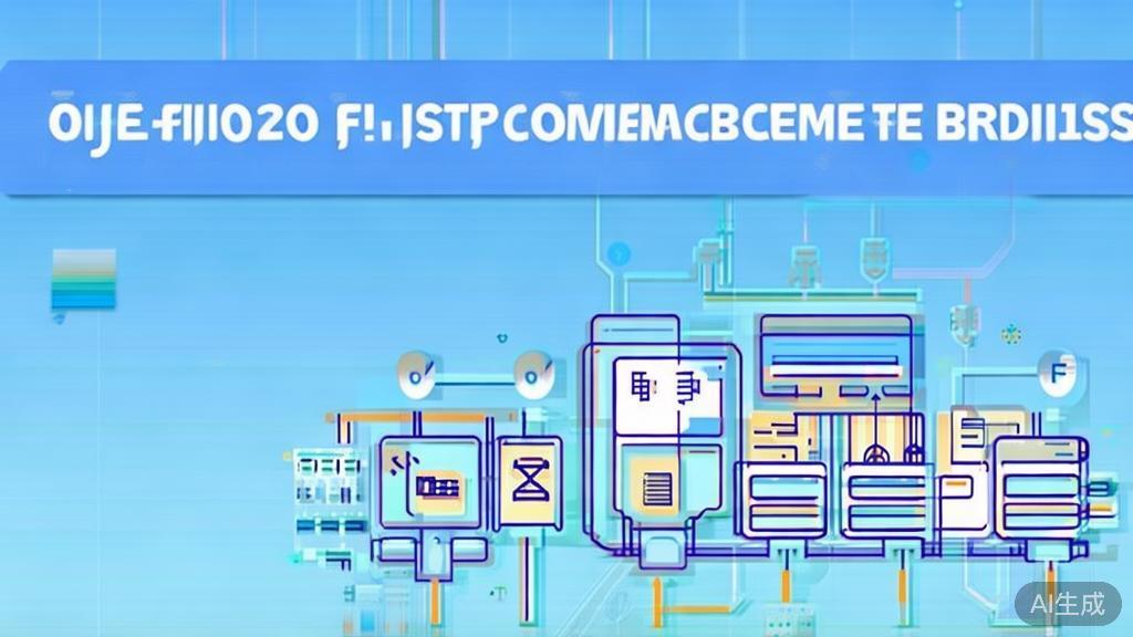 Flat vector illustration of 电商企业优化业务流程 with 聚合数据API, dashboard style, soft blue gradient