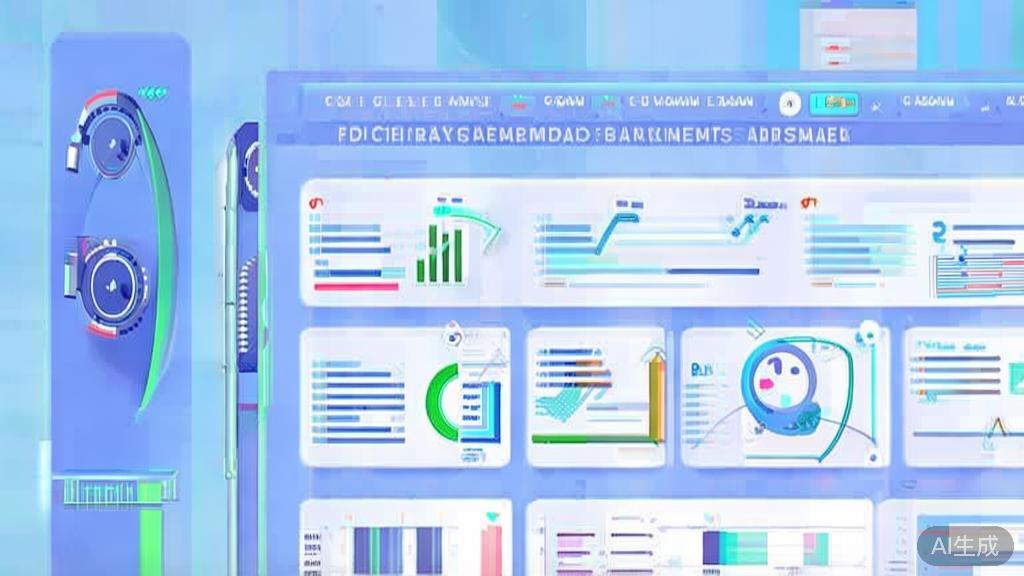 Flat vector illustration of API Management Dashboard, dashboard style, soft blue gradient