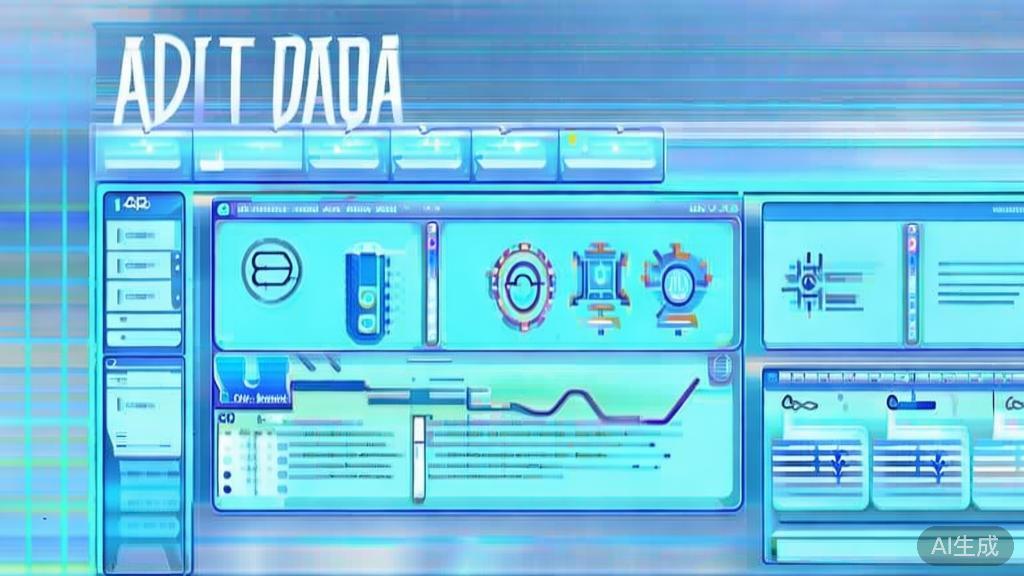 Flat vector illustration of API data protection techniques, dashboard style, soft blue gradient