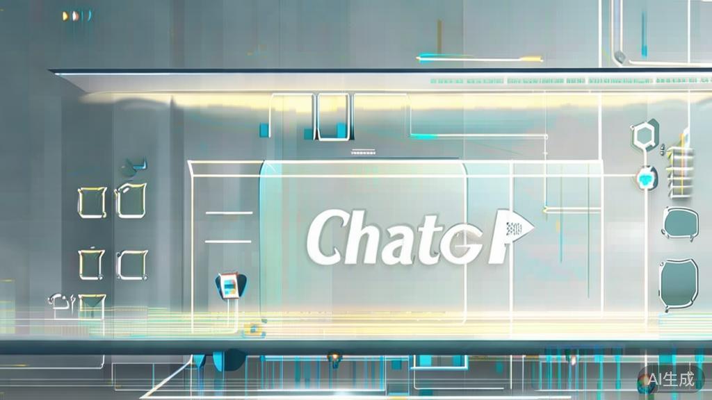 High-quality business illustration of a successful ChatGPT installation, minimal flat design