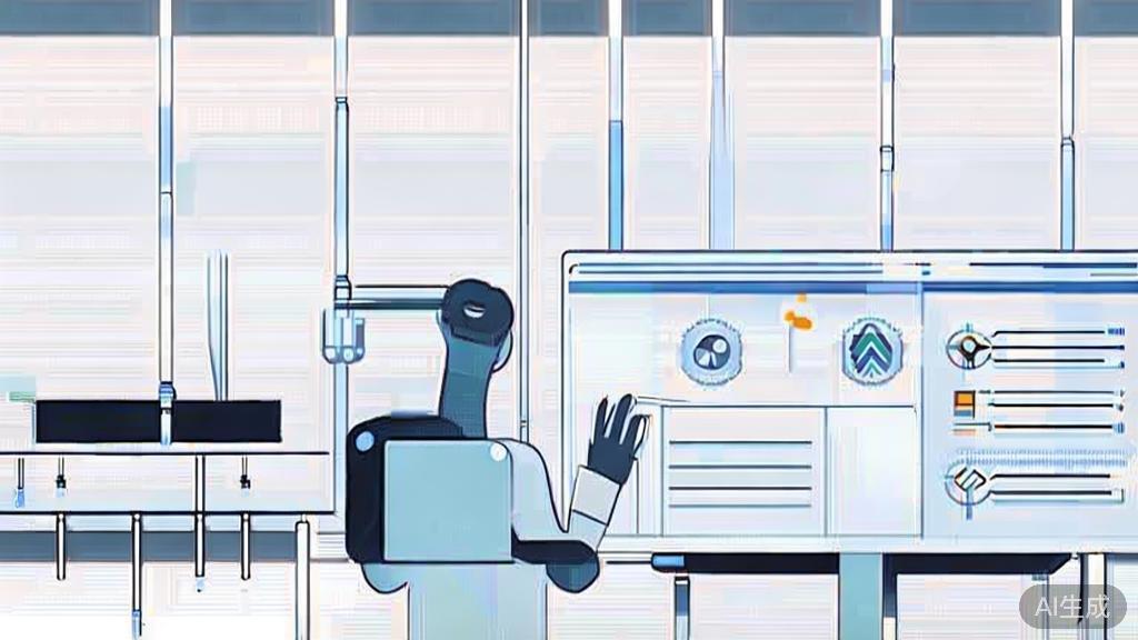"High-quality business illustration regarding AI content creation, minimal flat design"