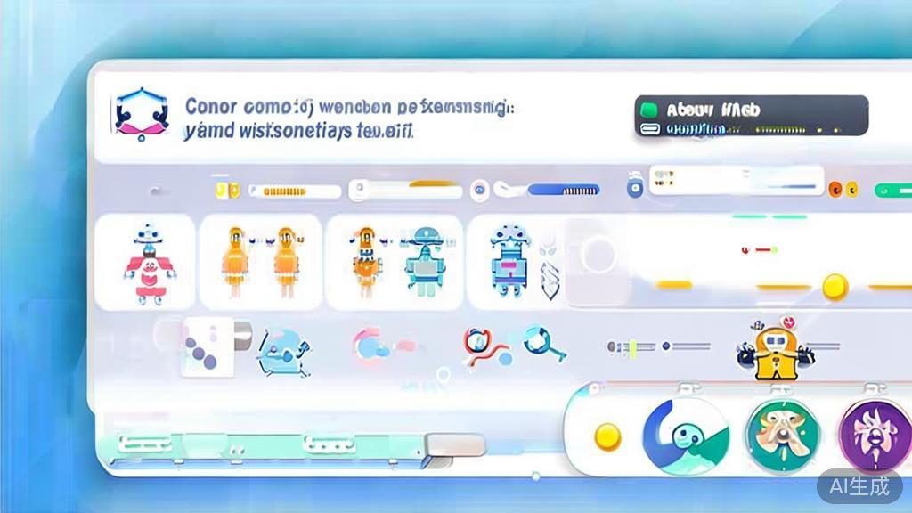 Flat vector illustration of common misunderstandings while using AI tools, dashboard style, soft blue gradient