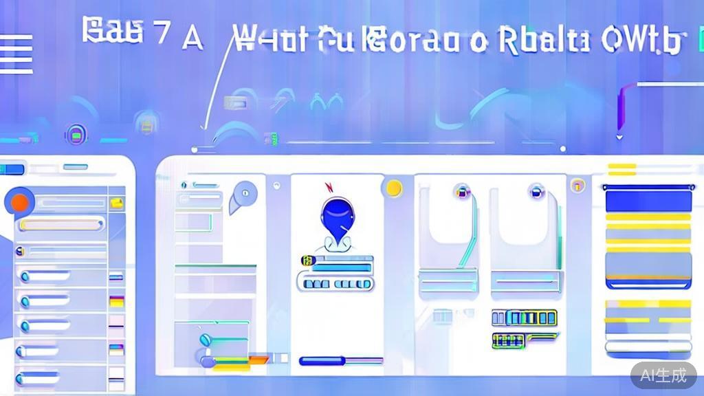 "Flat vector illustration of content creation process with Chat GPT, dashboard style, soft blue gradient"