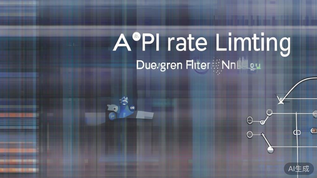 "High-quality business illustration regarding API rate limiting, minimal flat design"