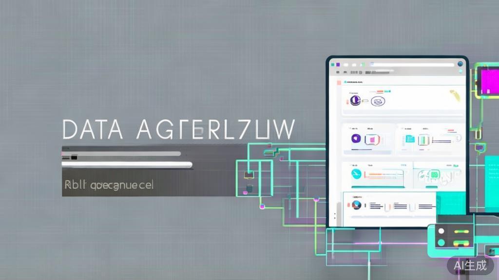 "High-quality business illustration regarding data aggregation API, minimal flat design"