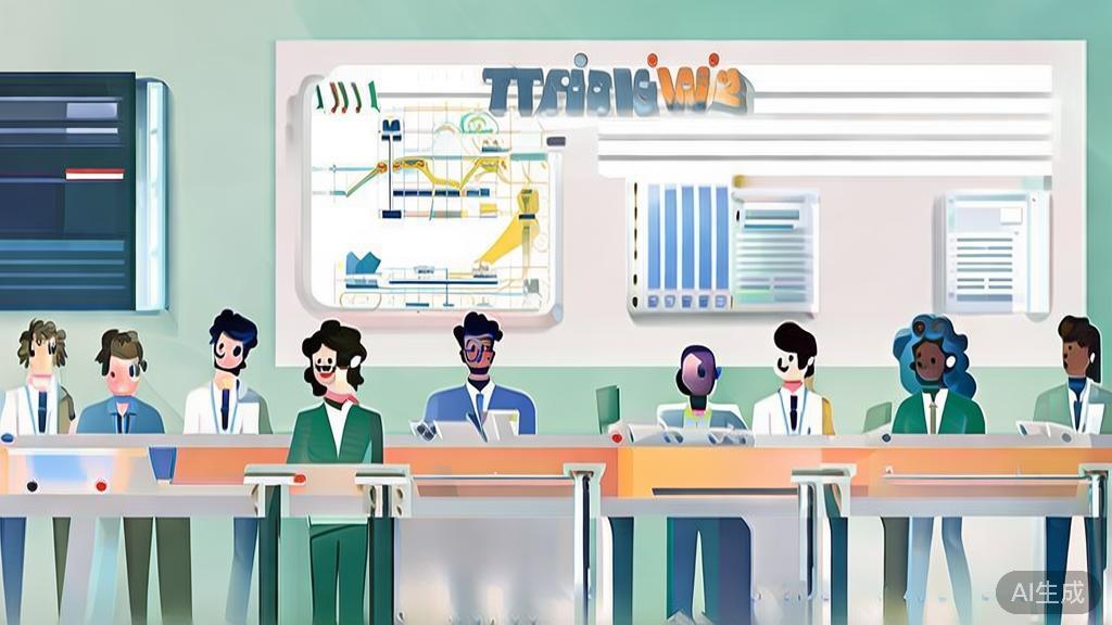 High-quality business illustration regarding training and talent development, minimal flat design