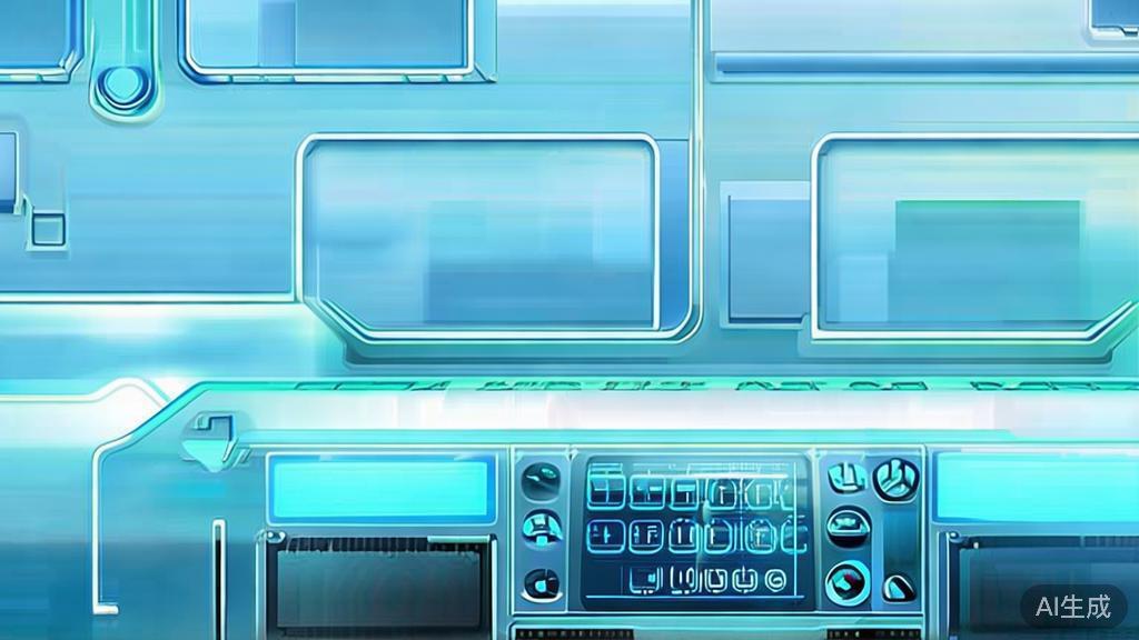Flat vector illustration of Qwen-Image-2.0 interface, dashboard style, soft blue gradient