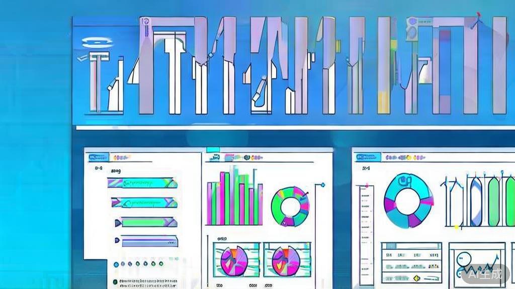 Flat vector illustration of data analysis in e-commerce, dashboard style, soft blue gradient