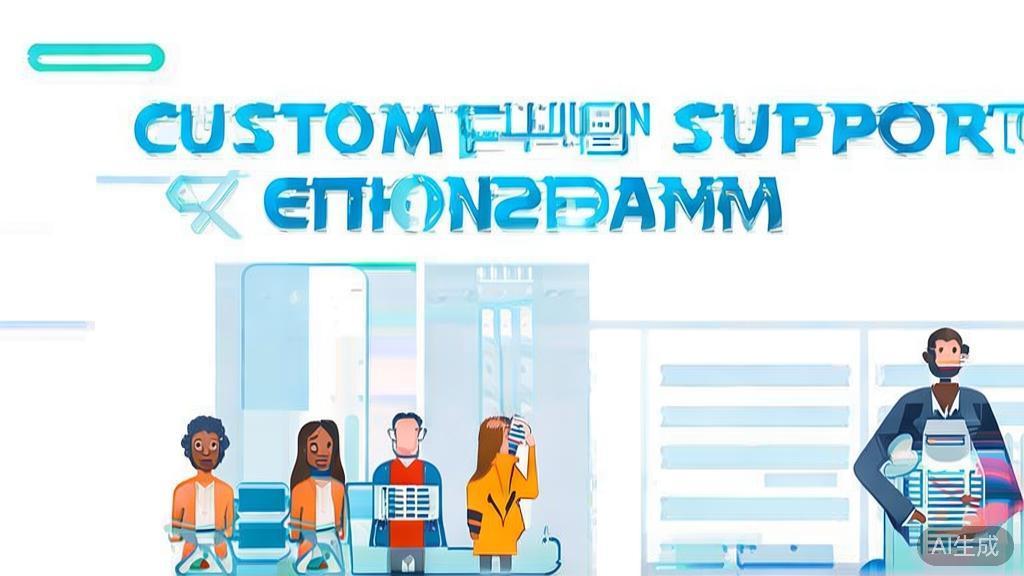 High-quality business illustration regarding customer support optimization, minimal flat design