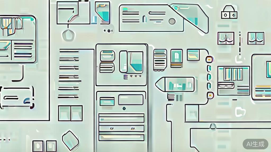 High-quality business illustration regarding e-commerce API integration, minimal flat design