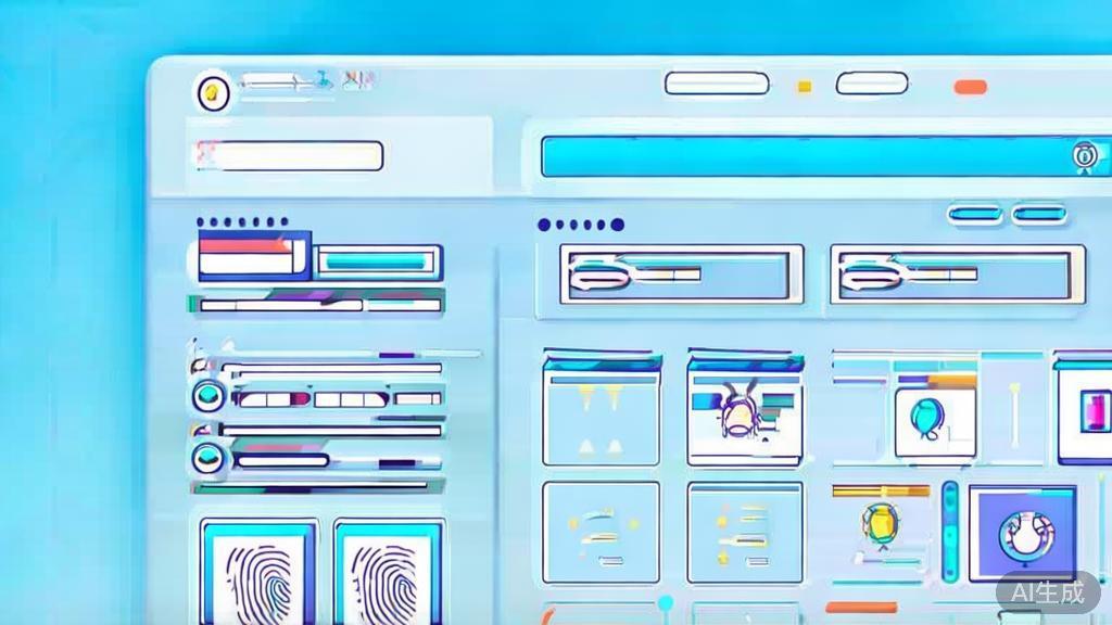 Flat vector illustration of strong authentication mechanisms, dashboard style, soft blue gradient