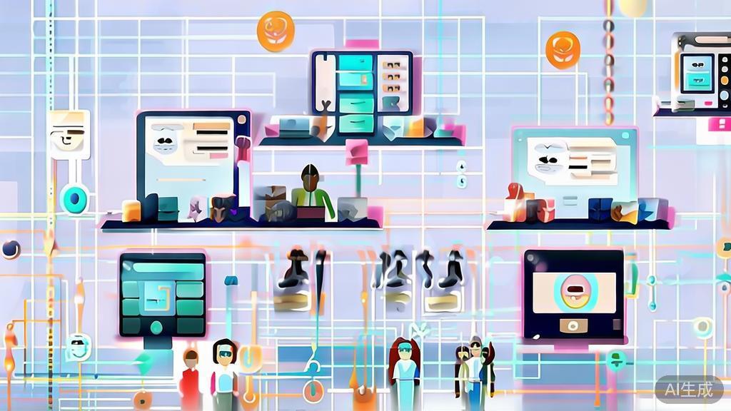 Flat vector illustration of AI applications in social media, emphasizing user interaction and enhancement, high quality