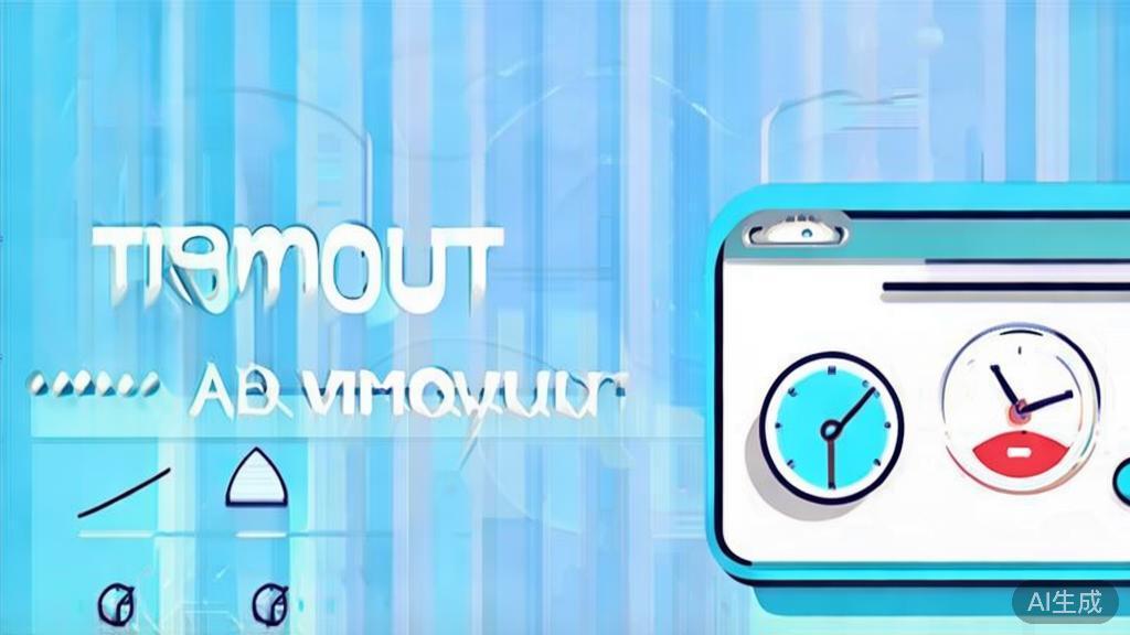 Flat vector illustration of API Timeout issue, dashboard style, soft blue gradient